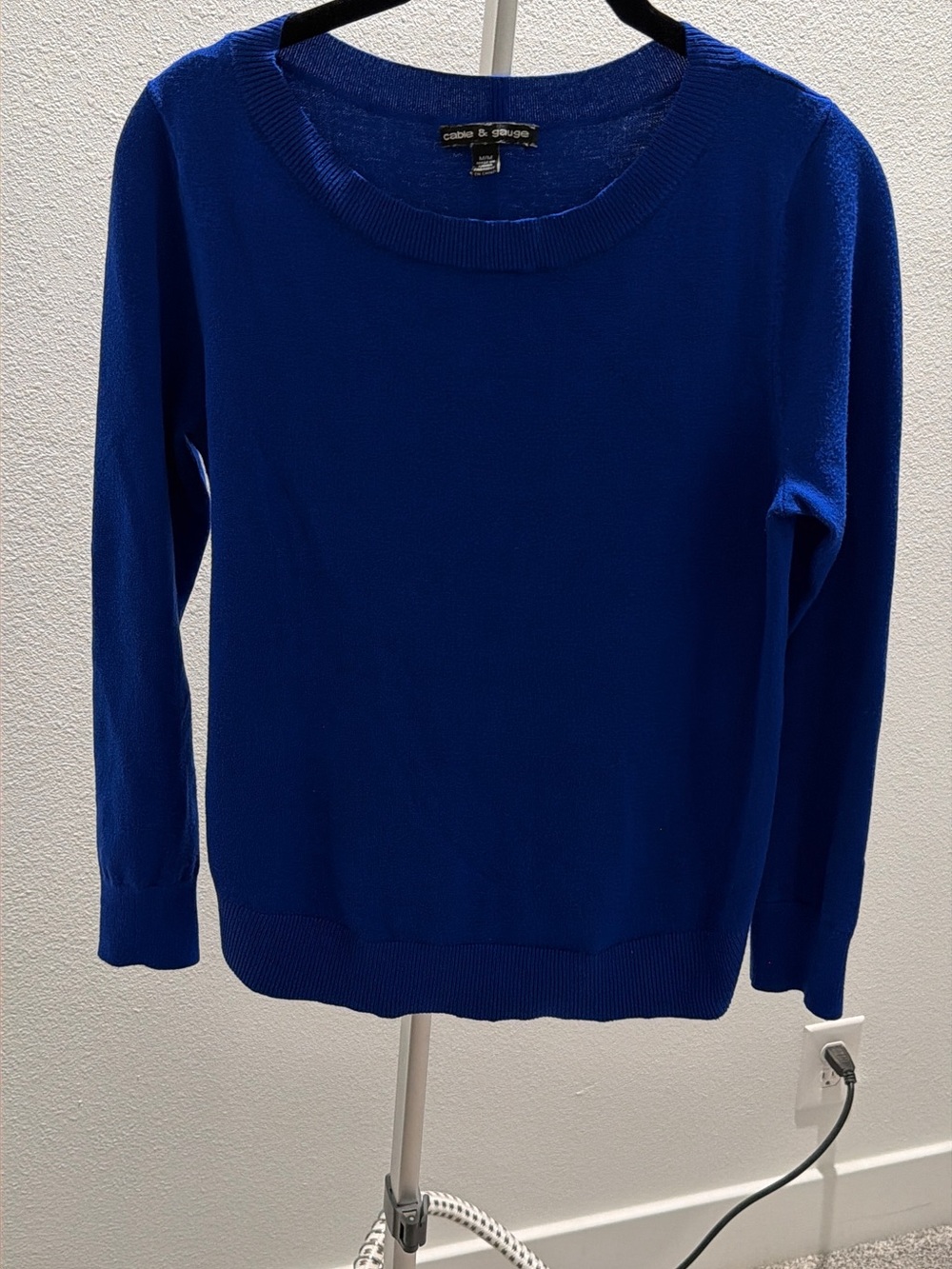 Cable & Gauge Blue Crewneck Sweater
